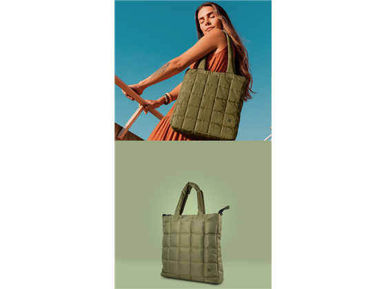 BULTO DE NOTEBOOK 13.1" ISA SHOPPER BAG, TIPO CARTERA (MUJER), PARA HOMBRO, 2 ZIPPER, 2X BOLSILLOS SIN ZIPPER, PROTECCION PARA CUIDAR EL CONTENIDO, RESISTENTE AL AGUA, VERDE (KLB-850)