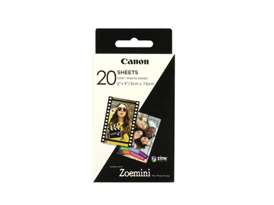 PAPEL FOTOGRAFICO CANON IVY ZINK HB 20 HOJAS (PARA MINI IMPRESORA) 2.0 X 3.0"