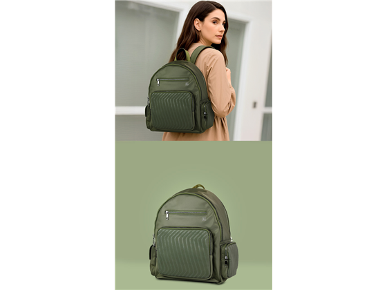 BULTO DE LAPTOP TIPO MOCHILA KLIP XTREME, HASTA 13", RESISTENTE AL AGUA, VERDE (KNB-755)