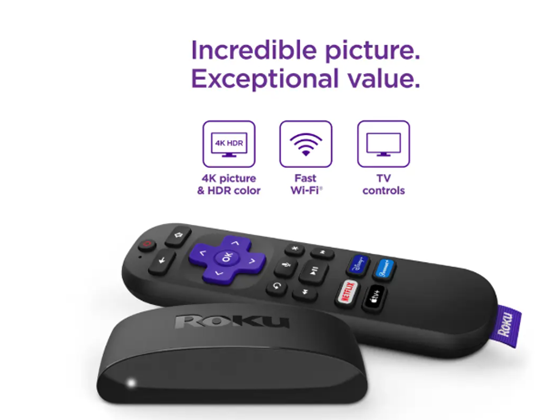 ROKU STREAMING EXPRESS 4K-3941R PLUS  3941R HDR 10 HDMI WIFI