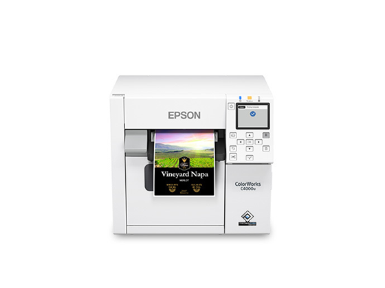 IMPRESORA DE ETIQUETA  EPSON COLORWORKS CW-C4000, CON TECNOLOGÍA PRECISIONCORE, RESOLUCIÓN DE 1200 PPP, COMPATIBLE CON ZPL II, SAP, LOS PRINCIPALES MIDDLEWARE Y MAS, **NO VIENE CON CARTUCHO DE TINTA**.