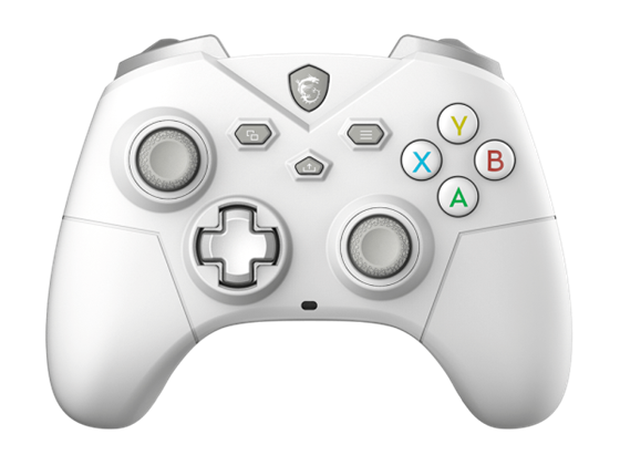 GAME PAD MSI FORCE GC300 W WHITE, WIRELESS 2.4 GHZ, BATERIA 600 MAH, USB 2.0, CABLE 2M (USB-C TO A), WINDOWS 10 EN ADELANTE, ANDROID 8 EN ADELANTE, VIBRACION, THUMBSTICKS ANALOGOS, COLOR BLANCO