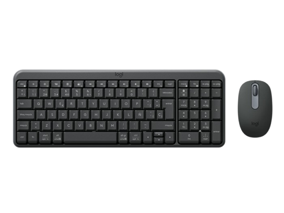 TECLADO MOUSE LOGITECH MK250  COMPACT WIRILESS BLUETOOTH  COMBO ESPAÑOL COLOR GRAPHITE.