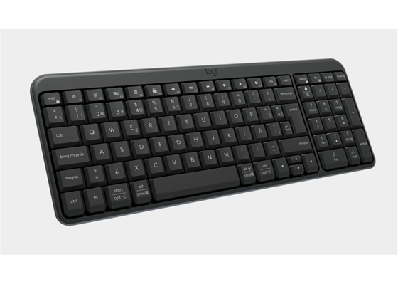 TECLADO LOGITECH K250  COMPACT BLUETOOTH WIRELESS, ESPAÑOL, DISEÑO COMPACTO CON SECCION NUMERICA, TECNOLOGIA INALAMBRICA, COMPATIBILIDAD CON WINDOWS 10, 11 O VERSIONES POSTERIORES, MAC OS,ENTRE OTROS. COLOR  GRAPHITE.