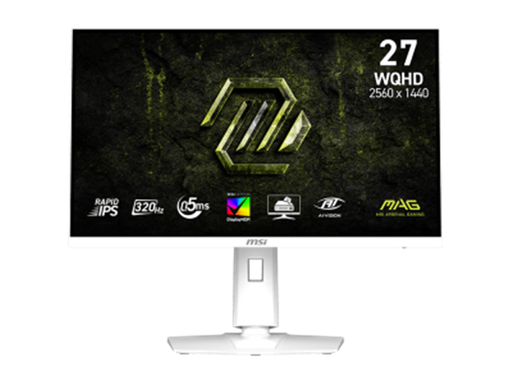 MONITOR MSI MAG 274QRFW X32, GAMING, 27", FLAT, WQHD (2560 X 1440) , 320 HZ, RAPID IPS,  1 X DISPLAYPORT 1.4, 2 X HDMI 2.1 , 1 X HEADPHONE-OUT, VESA DISPLAYHDR 400, COLOR BLANCO