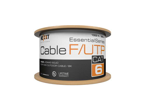 ROLLO DE CABLE FOIL UTP (F/UTP) NEXXT, CAT6, 1000 PIES, PARA EXTERIOR, CON REVESTIMIENTO CMX (RESISTECIA AL FUEGO) (AB356NXT37)