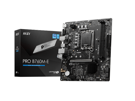 MB MSI PRO B760M-E DDR5, 5600MHZ, LGA 1700 INTEL B760 SATA 6GB/S MICRO ATX
