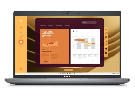 LAPTOP DELL LATITUDE 5450 14" FHD TOUCH, INTEL CORE ULTRA 5 135U VPRO, RAM 16GB, DISCO 256GB SSD. WIN 11 PRO INGLES, BACKLIT KEYBOARD, LECTOR DE HUELLAS, 2X USB-A 3.2, 2X USB-C,  1X HDMI 2.11, TITAN GRAY