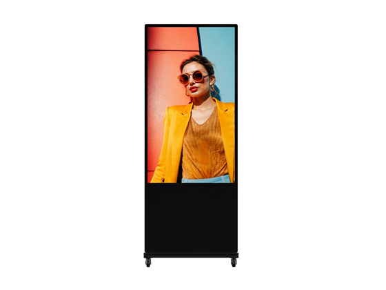 MONITOR HIKVISON 55", E-LED DIGITAL SIGNAGE DS-D6055UN-D/S PARA PUBLICIDAD DIGITAL, BASE PARA PISO, PUERTOS USB, BLUETOOTH, ENTRADA DE VIDEO HDMI Y VGA, SO ANDROIDE 13, RESOLUCION 2160 × 3840 TOTEM