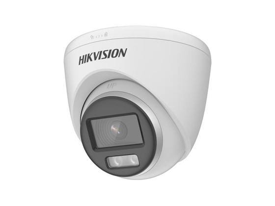 CAMARA DE VIGILANCIA HIKVISION, ANALOGA, DOMO TURRET COLORVUD, 2MP, LENTE 2.8 MM, IMAGEN A COLOR 24/7 (COLORVU) 40 MTS LUZ BLANCA , EXTERIOR IP67