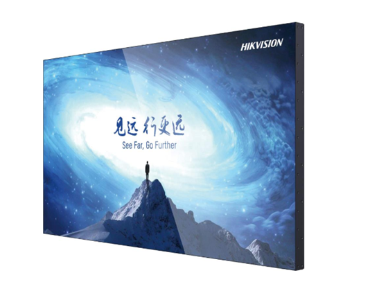 MONITOR 55", LCD PARA VIDEOWALL HIKVISION, 4K, HDMI × 1, DVI × 1, VGA × 1, DP× 1, USB × 1, BISEL DELGADO (3.5 MM), TRABAJO CONTINUO 24/7, RESOLUCION 1920 × 1080