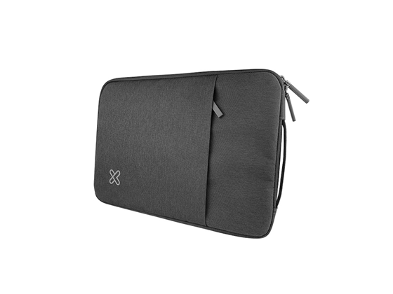 BULTO DE NOTEBOOK 14" KLIPX SQUAREPRO TIPO SLEEVE - GRIS (KNS-418GR)