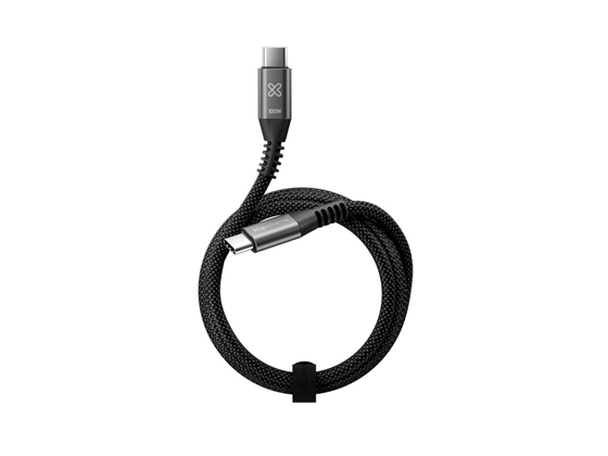 CABLE USB KLIP XTREME KAC-550-10FT – USB-C A USB-C, 100W, 480 MBPS, 3M, NYLON (KAC-550-10FT)