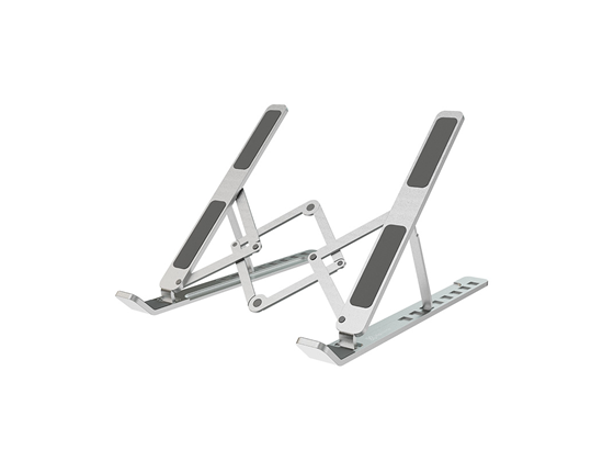 COOLING PAD KLIPX, PARA NOTEBOOK, DE 11" HASTA 15.6", ALUMINIO - PLEAGABLE - 8 NIVELES DE ALTURA - (KAS-003)