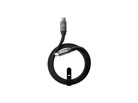CABLE USB KLIP XTREME KAC-250-6FT – USB-C A USB-C, 60W, 480MBPS, 1.8 METRO, TRAMADO EN NYLON (KAC-250-6FT)