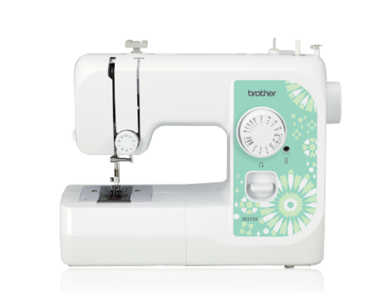 MAQUINA DE COSER MECANICA DOMESTICA BROTHER JS2135  39CM (AN) × 14 CM (PR) × 31 CM, 14 PUNTADAS INTEGRADAS IDEAL PARA PROYECTOS DE COSTURA BASICA, REMIENDOS Y MANUALIDADES.