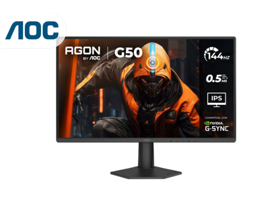 MONITOR AOC 23’’8 GAMING, 1920X1080, 165 HZ LED, 4MS GTG, FULL HD, 2 HDMI ,1 DISPLAYPORT, AMD FREESYNC,HDCP VERSIÓN 2.2,COMPATIBLE CON HDR (HIGH DYNAMIC RANGE) (24G50F)