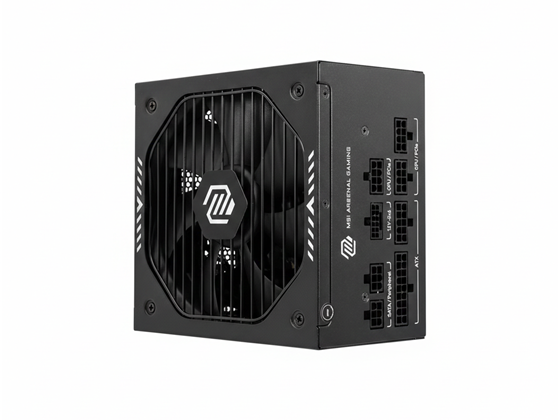 POWER SUPPLY MSI MAG A750GLS PCIE5, 750W, ATX, 80 PLUS GOLD, MODULAR, 1X CONECTOR PCIE5 16 PINES
