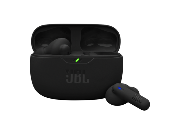 AUDIFONO JBL VIBE BEAM 2 NEGRO, BLUETOOTH, INTEGRACION CON ASISTENTE DE VOZ, CANCELACION ACTIVA DE RUIDO, MICROFONO INTEGRADO, BATERIA RECARGABLE, CONTROL TACTIL, RESISTENTE AL AGUA, ESTUCHE DE CARGA, COLOR NEGRO (JBLVBEAM2BLKAM)