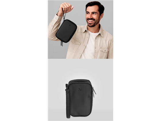 BULTO KLIP XTREME ORGANIZADOR PARA ACCESORIOS, SAM TECH, IDEAL PARA CABLES, CARGADORES, RESISTENTE A LA LLUVIA, NEGRO (KTO-250)