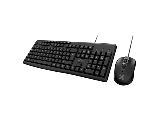 TECLADO MOUSE COMBO XTECH USB, MULTIMEDIA, OPTICAL MOUSE, ESPAÑOL. NEGRO