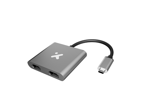 ADAPTADOR XTECH USB-C A 2X PUERTOS HDMI (XTC-548)