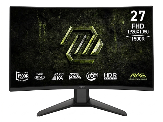 MONITOR MSI MAG 274CF X24, 27", 240 HZ, RAPID VA, CURVO 1500R, FHD, 1920 X 1080, 1X HDMI, 1X DISPLAYPORT 1.2A, 2X HDMI, COLOR NEGRO