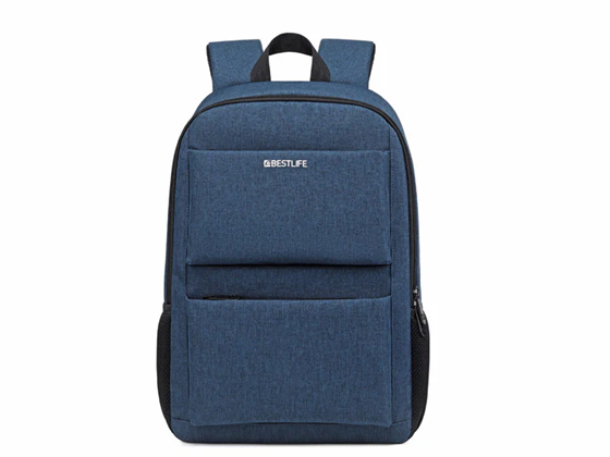 BULTO PARA LAPTOP  BESTLIFE 14.1" TIPO MOCHILA, IMPERMEABLE, COMPARTIMENTO PRINCIPAL Y UN BOLSILLO FRONTAL, AZUL (BB-3837BU-14.1)