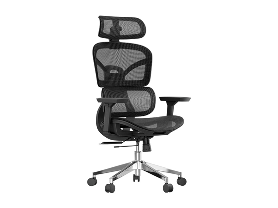 SILLA XTECH EJECUTIVA CON BRAZOS (PAPHOS) DE TELA, CON REPOSACABEZA, ESPALDAR CON RESPALDO LUMBAR, ALTURA AJUSTABLE (SILLA Y REPOSABRAZOS) NEGRO (AM160GEN39)