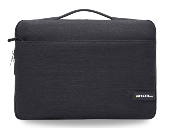BULTO PARA LAPTOP ARGOM 15.6" TIPO SLEEVE, URBAN, IMPERMEABLE, COMPARTIMENTO PRINCIPAL Y BOLSILLO DELANTERO, INTERIOR SUAVE PARA MAYOR PROTECCION, NEGRO