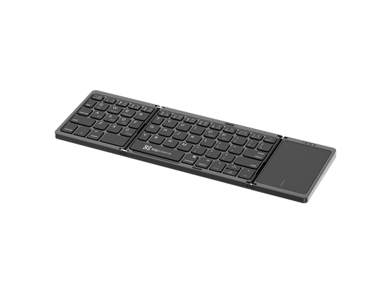 TECLADO PLEGABLE WIRELESS KLIP XTREME FLEXPLIT, TECLAS BAJO PERFIL, TOUCHPAD, USB-C + BLUETOOTH, ESPAÑOL, (KCK-650S)