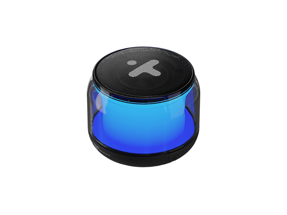 BOCINA XTECH HALEN BLUETOOTH V5.3, CON LUZ LED. 3W, 21 HORA DE REPRODUCCION, NEGRO (XTS-603)