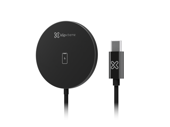 CARGADOR INALAMBRICO KLIP XTREME POWER DESK SOLO, CARGA RAPIDA, MAGNETICO, 15W, (IPHONE - ANDRIOD), APPLE WATCH, AIRPOD USB-C 15W (KDC-010)