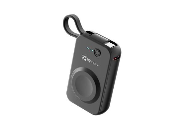 CARGADOR MÓVIL (POWER BANK) KLIP XTREME CON CARGA WIRELESS + 1 PUERTO USB, COMPATIBLE CON APPLE WATCH + OTRO DISPOSITIVO POR USB (KPB-050)