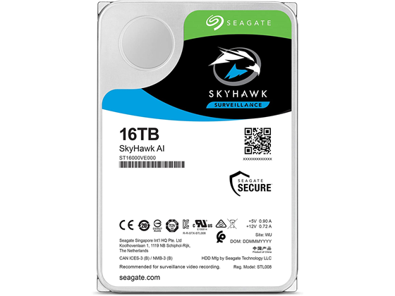 DISCO DURO 16TB P/VIDEOVIGILANCIA  SEAGATE SKYHAWK, 3.5" SATA 6GB/S 7200RPM/256MB, DVR Y NVR.