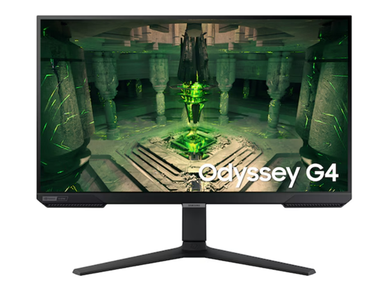 MONITOR SAMSUNG 27" GAMING ODYSSEY G4 FHD (1,920 X 1,080), IPS, GAMING BEZEL LESS, 240 HZ, 1MS (GTG), HDR10, G-SYNC / FREESYNC PREMIUM COMPATIBLE, SOPORTE ERGONÓMICO AJUSTABLE (ALTURA, GIRO, PIVOTE), FUNCIONES GAMING (BLACK EQUALIZER, VIRTUAL AIM POINT, ULTRAWIDE GAME VIEW), AUTO SOURCE SWITCH+, PUERTOS: 2 HDMI VERSION 2.0, 1 DISPLAYPORT V 1.2, JACK 3.5MM PARA AUDÍFONOS (LS27HG400ENXGO).