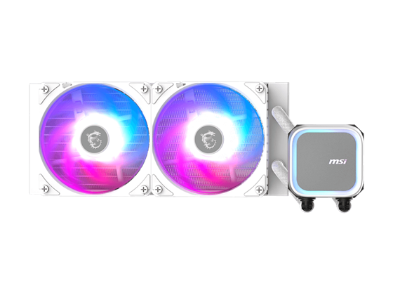 ABANICO PARA CPU MSI SERIE MAG CORELIQUID A13 240 WHITE ALL-IN-ONE LIQUID CPU COOLER, 3*120MM ARGB, BLANCO, COMPATIBLE CON INTEL LGA  1700 / 1851, AMD AM5 / AM4.