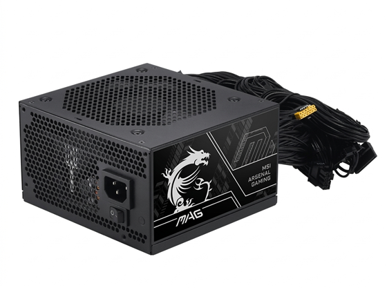 POWER SUPPLY MSI MAG A750BN PCIE5 III, 750W, ATX, 80 PLUS BRONZE, NO MODULAR, 1X CONECTOR PCIE5 16 PINES