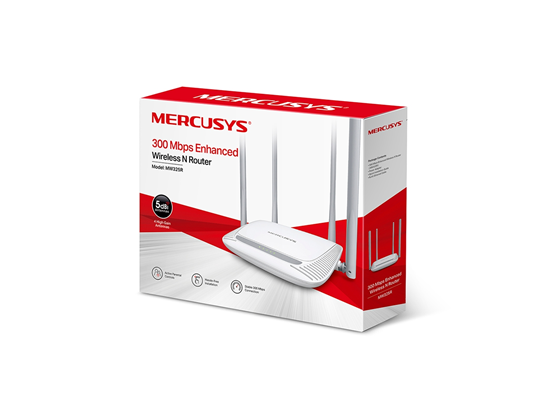 [MW325R] ROUTER WIRELESS TP-LINK MERCUSYS MW325R N300, 2.4GHZ/300MBPS, 1 PUERTO WAN 10/100MBPS + 3 PUERTOS LAN 10/100MBPS, IEEE802.11N/G/B, 4 ANTENAS EXTERNAS.