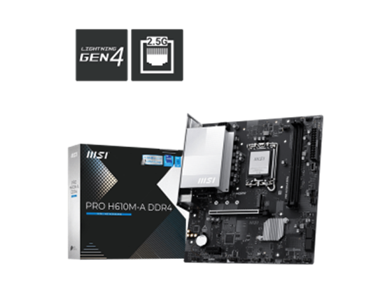 [PRO H610M-A DDR4] MB MSI PRO H610M-A DDR4 LGA 1700 INTEL H610, 2 SLOT DDR4, ATX,  INTEL