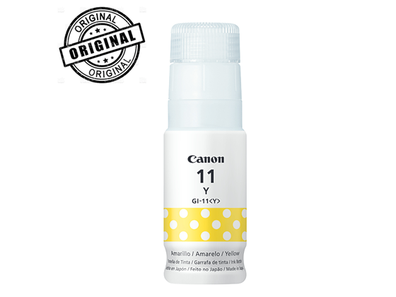 [4536C001AA] BOTELLA DE TINTA CANON GI-11 AMARILLO, 70ML, COMPATIBLE CON IMPRESORA: G2160, G2170, G3160