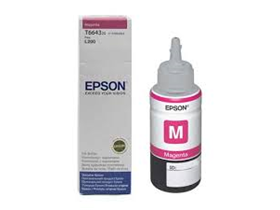 [T664320-AL] BOTELLA DE TINTA EPSON 664 MAGENTA PARA IMPRESORA L110, L120, L200, L210, L350, L355, L555, L1300 70ML TRAMO 3 JAULA