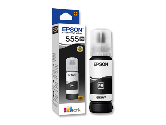 [T555120] BOTELLA DE TINTA EPSON 555 NEGRO FOTOGRAFICO 65ML PARA IMPRESORA L8180