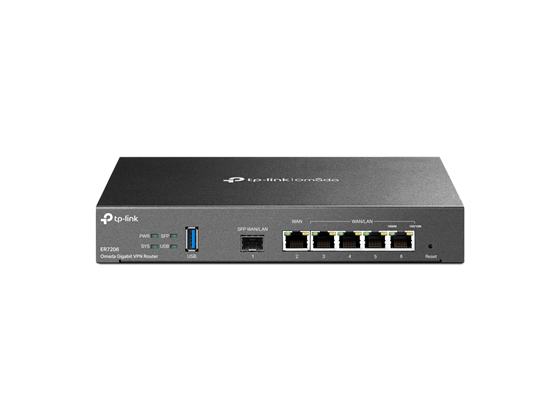 [ER7206***] ROUTER TP-LINK SAFESTREAM™ ER7206 V2 OMADA VPN, MULTIWAN WAN, 1 GIGABIT SFP WAN/LAN PORT, 1 WAN GIGABIR PORT, 4 GIGABIT LAN/GAN PORT, 1 USB 3.0 PORT