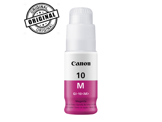 [3392C001AA] BOTELLA DE TINTA CANON GI-10 MAGENTA, 70ML, COMPATIBLE CON IMPRESORA GI-10, G5010, G6010, G7010