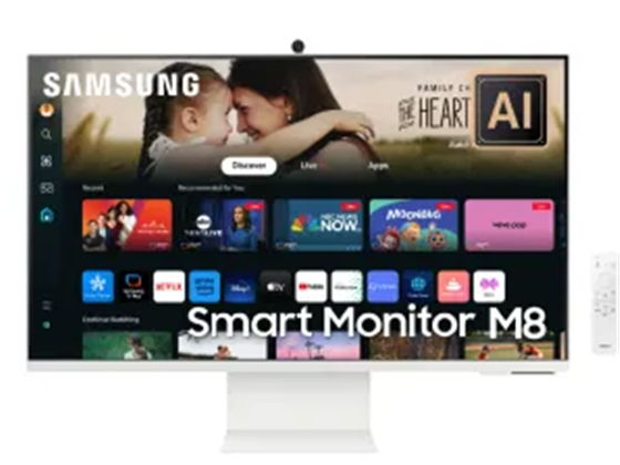 MONITOR SAMSUNG 32" GAMING SMART M8, PLANO 4K(3,840 X 2,160) , 16:9,4MS(GTG), MAX 60HZ, HDMI, USB, WIFI-5, BLUETOOTH.
