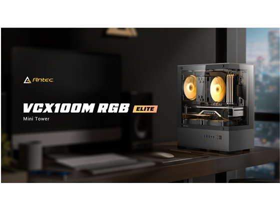 [VCX100M-ARGB] CASE ANTEC VCX100M RGB ELITE - MINI TOWER GAMING CHASSIS - DISEÑO PANORÁMICO DE 270 GRADOS CON PANELES FRONTALES Y LATERALES DE VIDRIO TEMPLADO SIN COSTURAS  - INCLUYE 5 ABANICOS DE 120MM FIXED MODE RGB PRE-INSTALADOS (2 EN PSU SHROUD, 2 EN EL LATERAL Y 1 TRASERO)  - DISEÑO DE FLUJO DE AIRE VERTICAL OPTIMIZADO PARA MAYOR EFICIENCIA TÉRMICA  - PANEL I/O: 1X USB 3.0, 2X USB 2.0, MIC/HD-AUDIO, BOTÓN DE CONTROL LED, POWER Y RESET  - COMPATIBILIDAD CON DISIPADORES DE CPU DE HASTA 160MM DE ALTURA Y TARJETAS DE VIDEO (GPU) DE HASTA 275MM  - DIMENSIONES: 300 X 195 X 290MM (DWH)