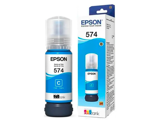 [T574220-AL] BOTELLA DE TINTA EPSON T574220-AL, COLOR CYAN, 70 ML, COMPATIBLE CON IMPRESORAS ECOTANK L8050 Y L18050, ALTO RENDIMIENTO Y CALIDAD FOTOGRÁFICA.