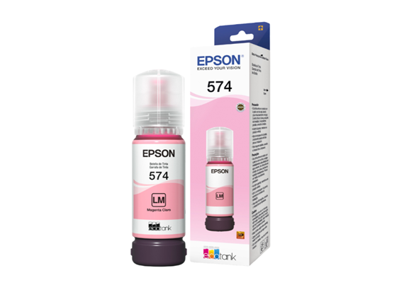 [T574620-AL] BOTELLA DE TINTA EPSON T574620-AL, COLOR LIGHT MAGENTA, 70 ML, COMPATIBLE CON IMPRESORAS ECOTANK L8050 Y L18050, ALTO RENDIMIENTO Y CALIDAD FOTOGRÁFICA.