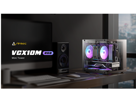 CASE GAMING ANTEC VCX10M RGB MINI-TOWER. DISEÑO DE DOBLE CÁMARA QUE ASEGURA ENFRIAMIENTO INDEPENDIENTE PARA CPU/GPU Y FUENTE DE PODER/DISCOS. PANELES DE VIDRIO TEMPLADO FRONTAL Y LATERAL SIN MARCOS PARA UNA VISTA PANORÁMICA DE 270 GRADOS. INCLUYE TRES VENTILADORES RGB DE 120MM PREINSTALADOS (DOS EN LA BASE Y UNO TRASERO). CONECTIVIDAD FRONTAL: UN PUERTO USB 3.0, DOS PUERTOS USB 2.0 Y AUDIO HD. ESTRUCTURA DE ENFRIAMIENTO VERTICAL CON TOMA DE AIRE MASIVA POR MALLA INFERIOR Y LATERAL. SOPORTE PARA PLACAS BASE MICRO-ATX E ITX. ALTURA MÁXIMA DISIPADOR CPU: 165MM. LONGITUD MÁXIMA GPU: HASTA 260MM.
